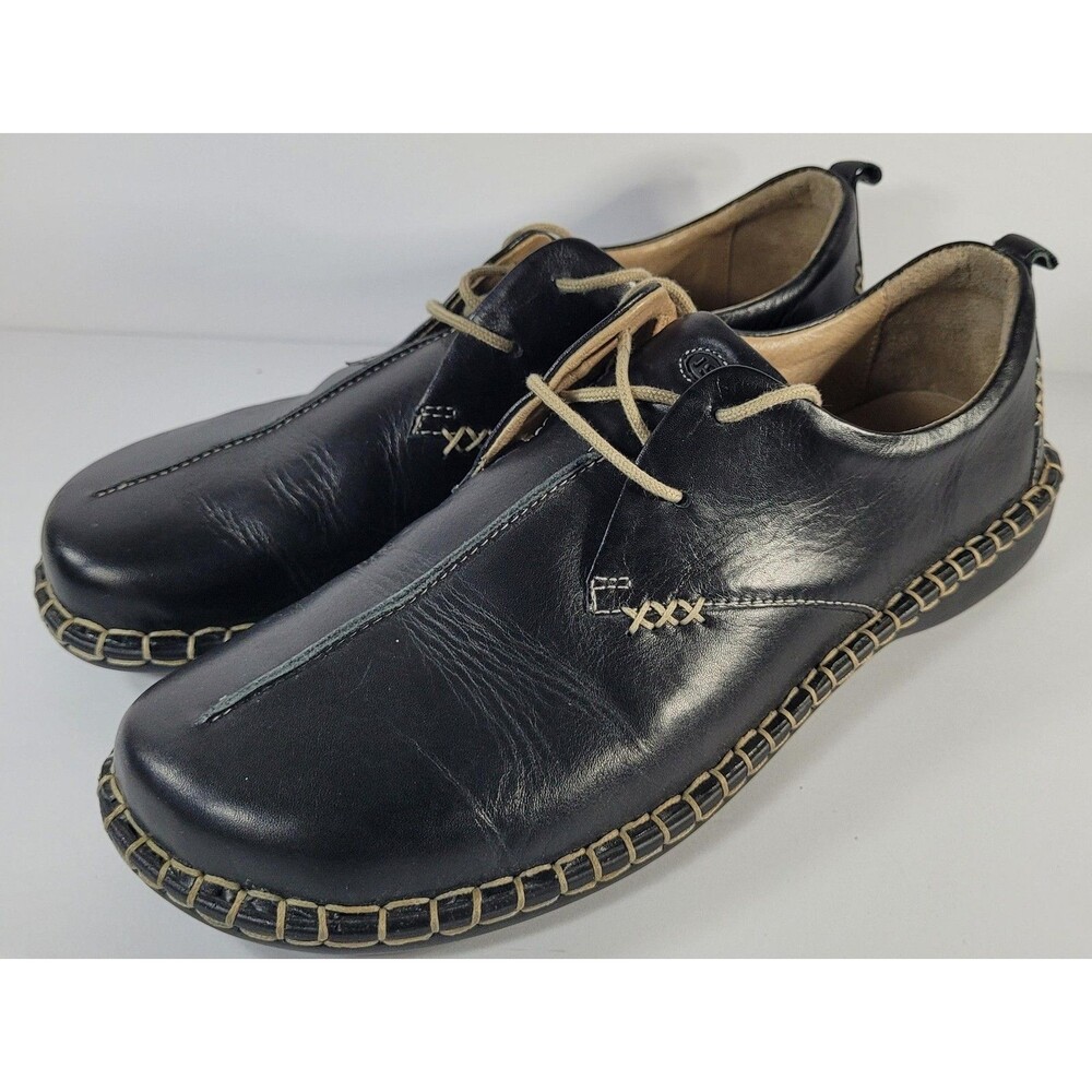 Josef Seibel Shoes Womens Size 8 EU 39 Black Leather Comfort Oxford Walking